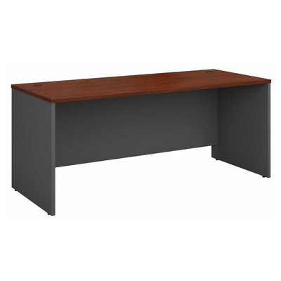 Cherry & Gray 72" Executive Desk with Wire Management