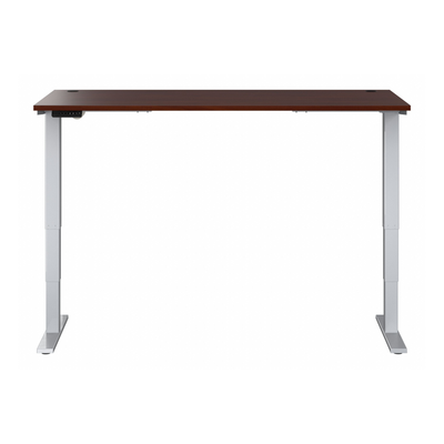 72" Large Modern Adjustable Standing Office Desk in Hansen Cherry with Metallic Base