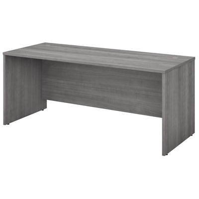 72" Modern Office Desk with Privacy Panel in Platinum Gray