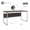 60" Modern Office Desk with Metal Legs in Storm Gray