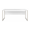 72" Modern Executive Office Desk with Metal Legs in White