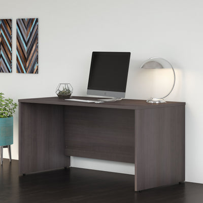 60" Modern Office Desk with Privacy Panel in Storm Gray