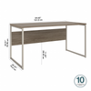 60" Modern Office Desk with Metal Legs in Modern Hickory