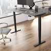 72" Large Modern Standing Office Desk in Platinum Gray with Black Base