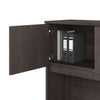 Modern Storm Gray U-shaped Desk with Hutch & Mobile File