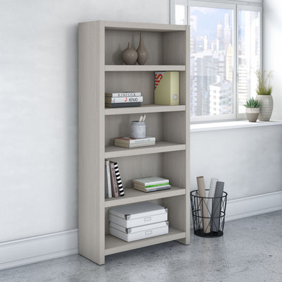 32" Modern Premium Bookcase in Gray Sand