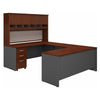 Impressive 72" x 101" Hansen Cherry U-shaped Desk with Hutch