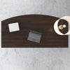 72" Modern Bow-Front Executive Desk with Privacy Panel in Black Walnut