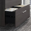 72" Modern U-Shaped Executive Office Desk with Max Storage in Storm Gray