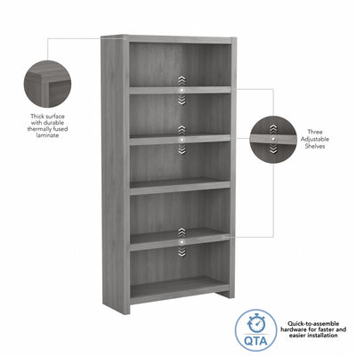 32" Premium Modern Bookcase in Modern Gray