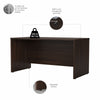 Black Walnut 60" Office Desk with Mobile Pedestal