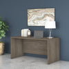 60" Modern Office Desk with Privacy Panel in Modern Hickory