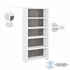 32" Premium Modern Bookcase in Pure White/Modern Gray