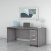 Platinum Gray 60" Modern Executive Desk with Mobile Pedestal