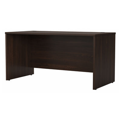 60" Modern Office Desk with Privacy Panel in Black Walnut