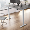 72" Large Modern Standing Office Desk in Platinum Gray with Metallic Base