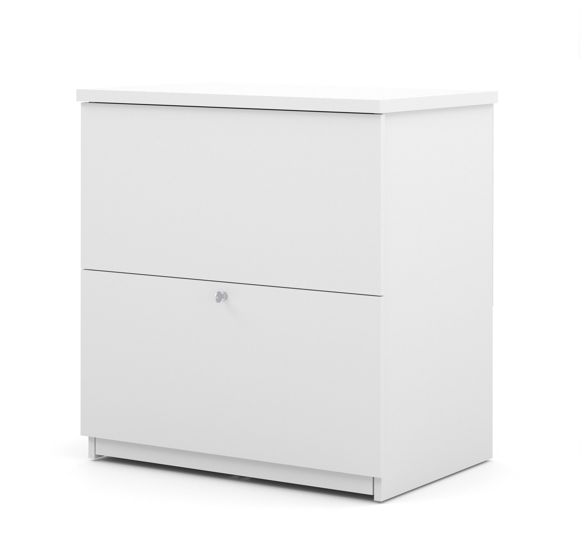 Modern 71 L-Shaped White & Cement Office Desk w/ Drawers