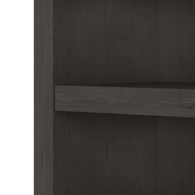 32" Modern Premium Bookcase in Charcoal Maple