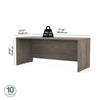 72" Modern Office Desk with Privacy Panel in Modern Hickory