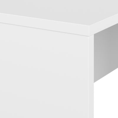 72" Modern Office Desk with Privacy Panel in White