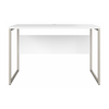 48" Modern Office Desk with Metal Legs in White