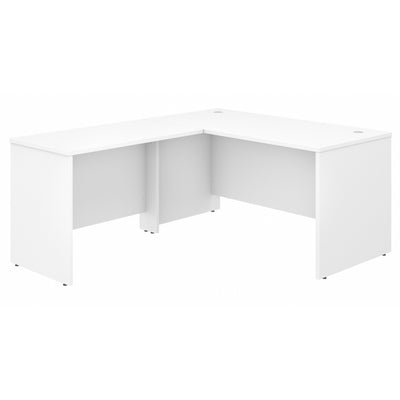 White 60" x 72" Reversible L-Shaped Modern Office Desk