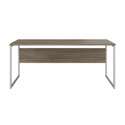 72" Modern Executive Office Desk with Metal Legs in Modern Hickory