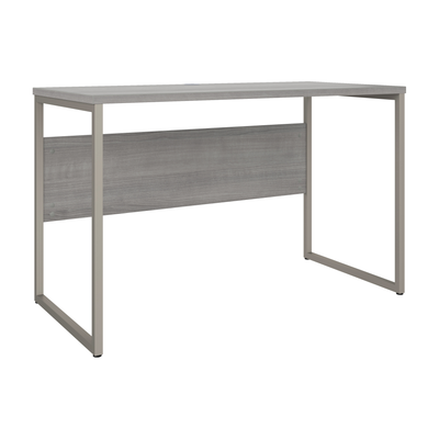 48" Modern Office Desk with Metal Legs in Platinum Gray