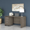 Modern Hickory 60" Executive Desk with Mobile Pedestal