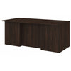 72" Modern Executive Breakfront Office Desk in Black Walnut