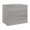 36" Pre-Assembled Modern Lateral File Cabinet in Platinum Gray