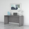 60" Modern Office Desk with Privacy Panel in Platinum Gray