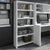 32" Premium Modern Bookcase in Pure White/Modern Gray