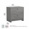 30" Premium 2-Drawer Lateral File Cabinet in Modern Gray