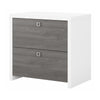 30" Premium Lateral File Cabinet in Pure White/Modern Gray