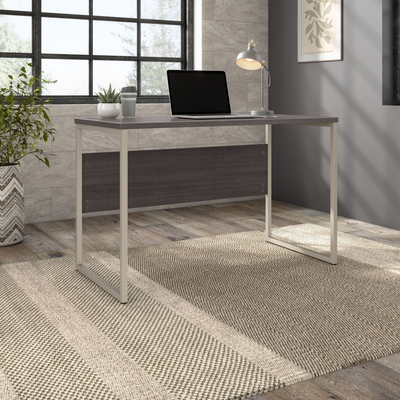 48" Modern Office Desk with Metal Legs in Storm Gray