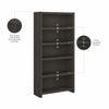 32" Modern Premium Bookcase in Charcoal Maple