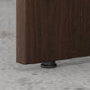 72" Modern Bow-Front Executive Desk with Privacy Panel in Black Walnut