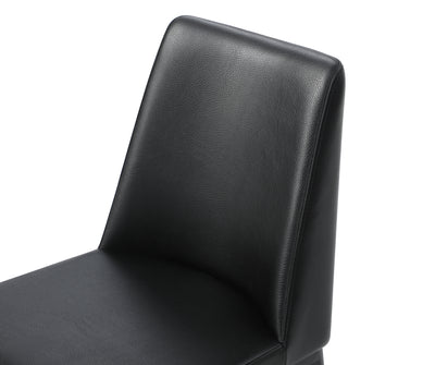 Sleek and Classic Black Leatherette Guest or Conference Chair