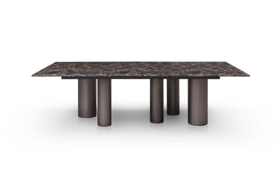 108" Contemporary Brown Marble Conference Table by Whiteline