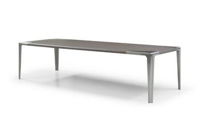 118" Modern Metal and Grey Veneer Conference Table or Desk