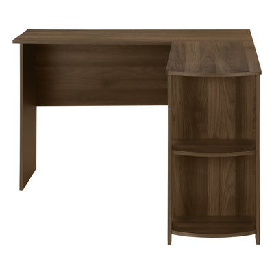 Walnut 47" L-Shaped Computer Desk with Storage