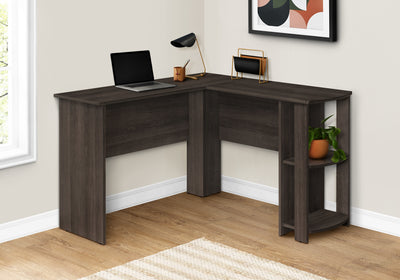 Oak 47" L-Shaped Computer Desk with Storage