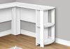 White 47" L-Shaped Computer Desk with Storage