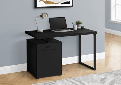 47" Black Floating Desktop Workstation with Storage