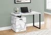 47" Marbled Floating Desktop Workstation with Storage