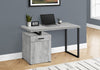 47" Grey Floating Desktop Workstation with Storage