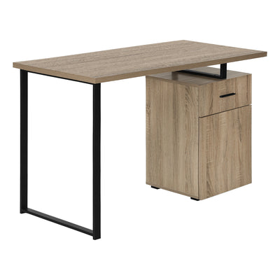 47" Dark Taupe Floating Desktop Workstation with Storage