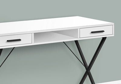 White 42" Trestle Workstation with Storage