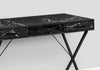 Black Marbled 42" Trestle Workstation with Storage